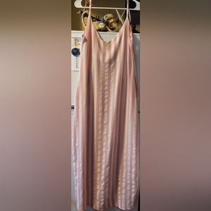 seersucker maxi dress size L